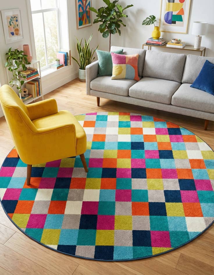 Detail image of 7' x 7' Azalea Round Rug