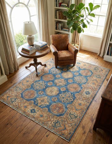 4' 11 x 6' 6 Hand Knotted Oushak Wool Rug