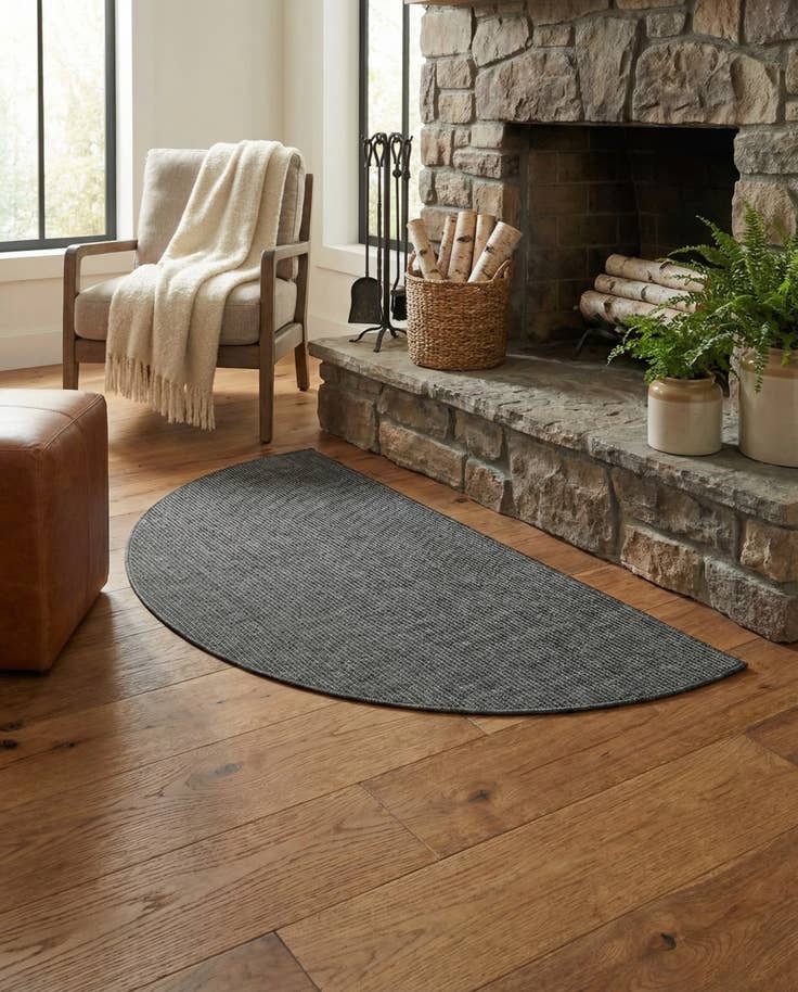 Detail image of 3' x 6' Easy-Clean Solid Indoor / Outdoor Hearth Rug