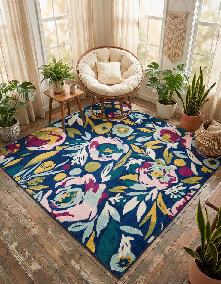 Detail image of  7' 10 x 7' 10 Bloom Square Rug