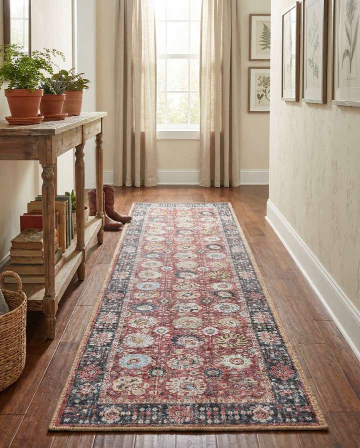 2' x 8' Washable Timeless Runner Rug