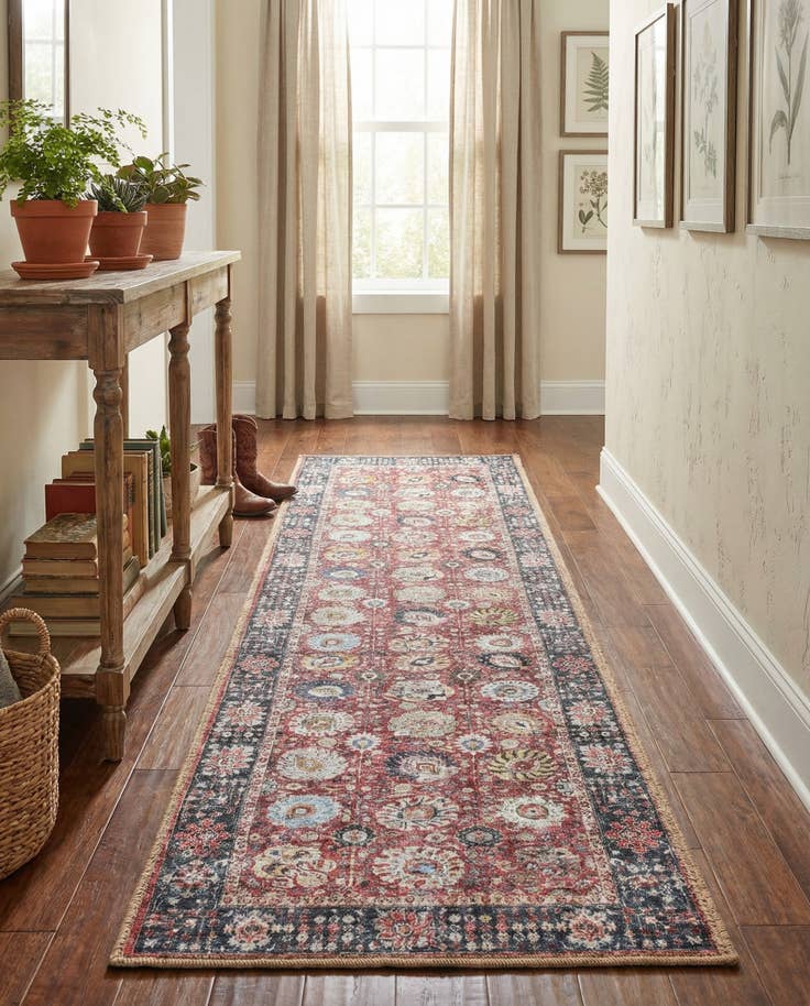 Detail image of 2' x 8' Washable Timeless Runner Rug