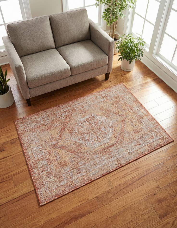 Detail image of 3' x 5' 3  Washable Traditional Indoor / Outdoor Rug