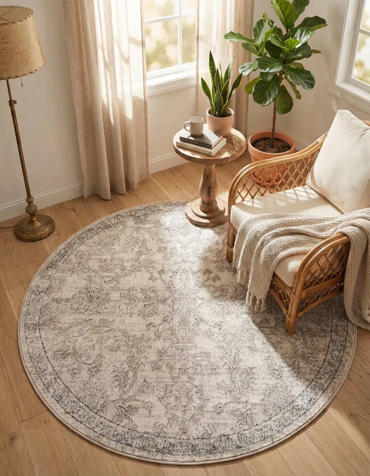 Detail image of 5' 3 x 5' 3 Oregon Round Rug