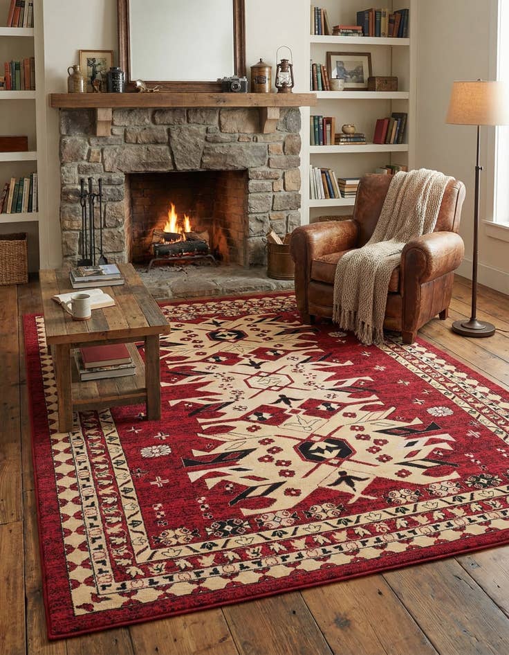 Detail image of 9' x 12' Heris Rug