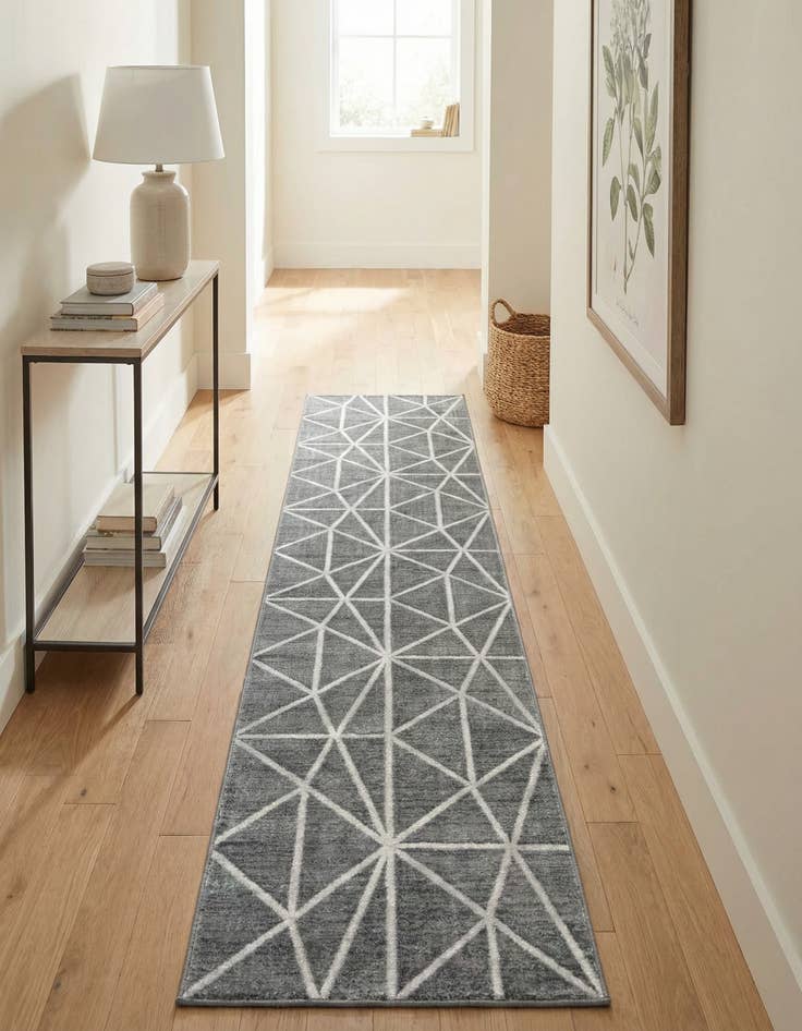 Detail image of  2' 7 x 13' Lattice Trellis Runner Rug
