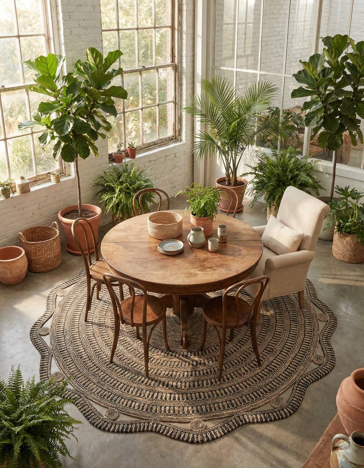 Detail image of 10' x 10' Handmade Braided Jute Round Rug