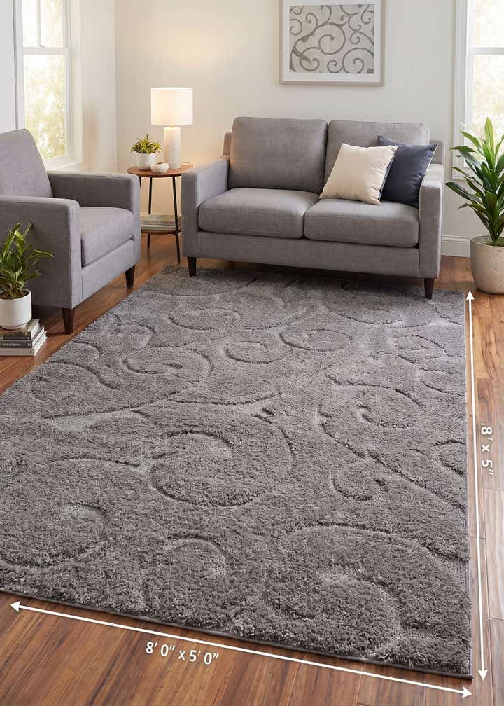 5' x 8' Botanical Shag Rug