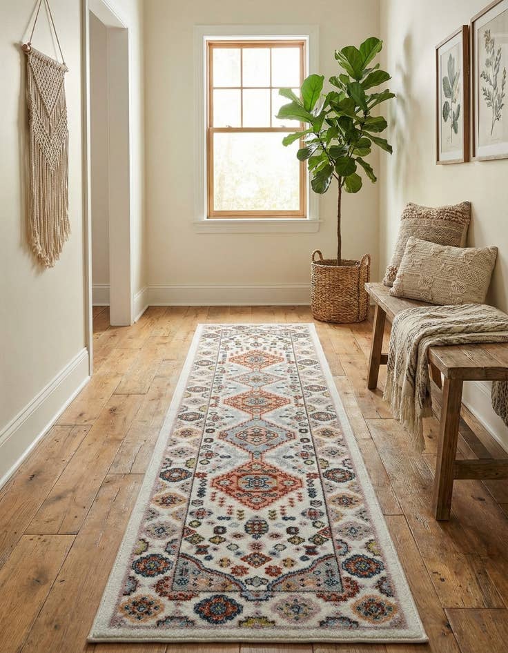 Detail image of 2' x 8' Kamala Washable Runner Rug