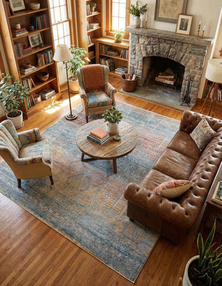 Detail image of 10' 2 x 10' 2 Newport Square Rug