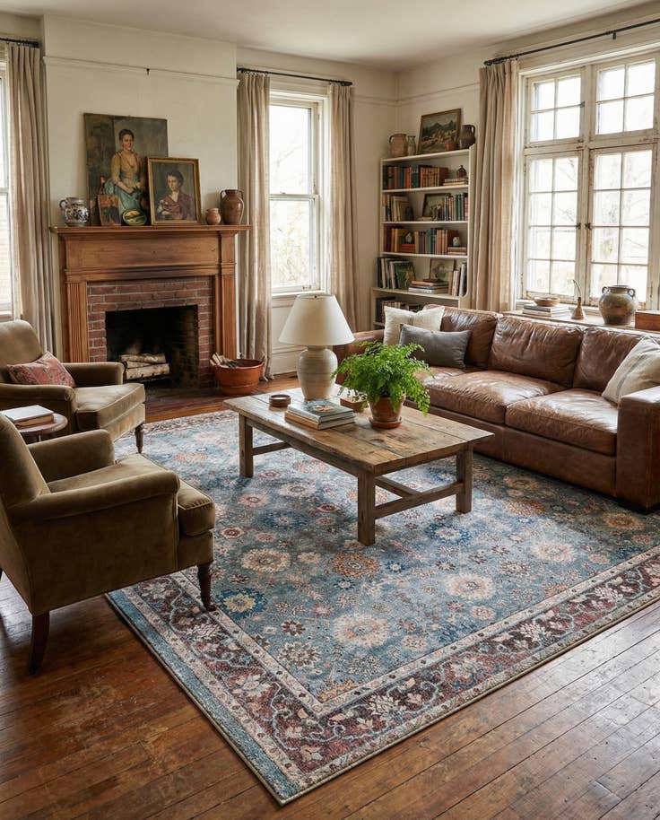 Detail image of 9' 5 x 13' 1 Washable Timeless Rug