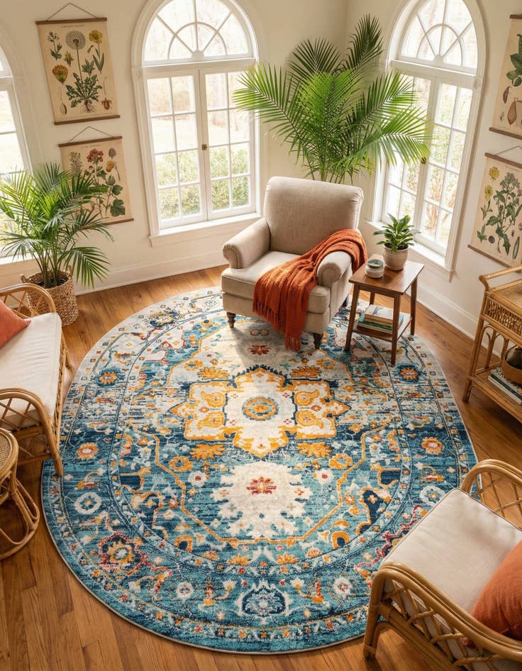 Detail image of 7' 10 x 10' Madeline Vintage Oval Rug