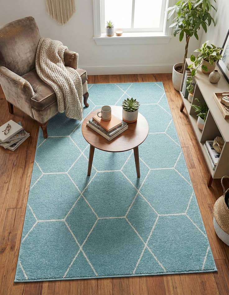 Detail image of 3' x 5' 3 Lattice Frieze Rug