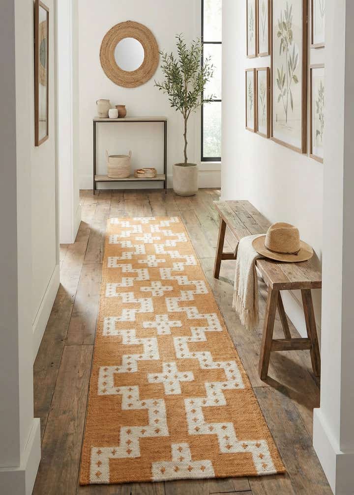 2' 7 x 12' Hand Woven Kilim Wool Runner Rug