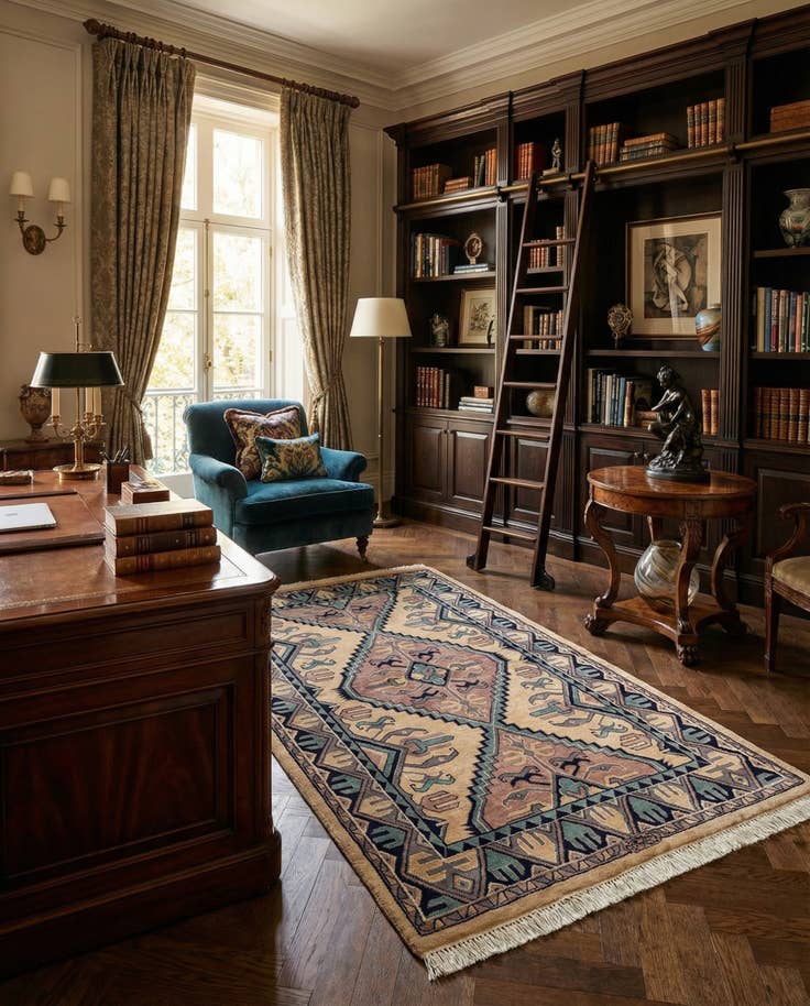 Detail image of 4' 4 x 6' 10 Hand Knotted Bokhara Oriental Rug