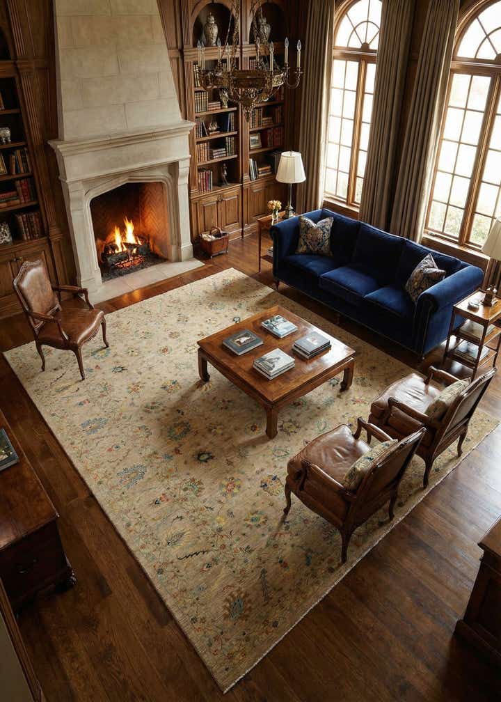 12' 9 x 16' 6 Hand Knotted Ziegler Oriental Rug
