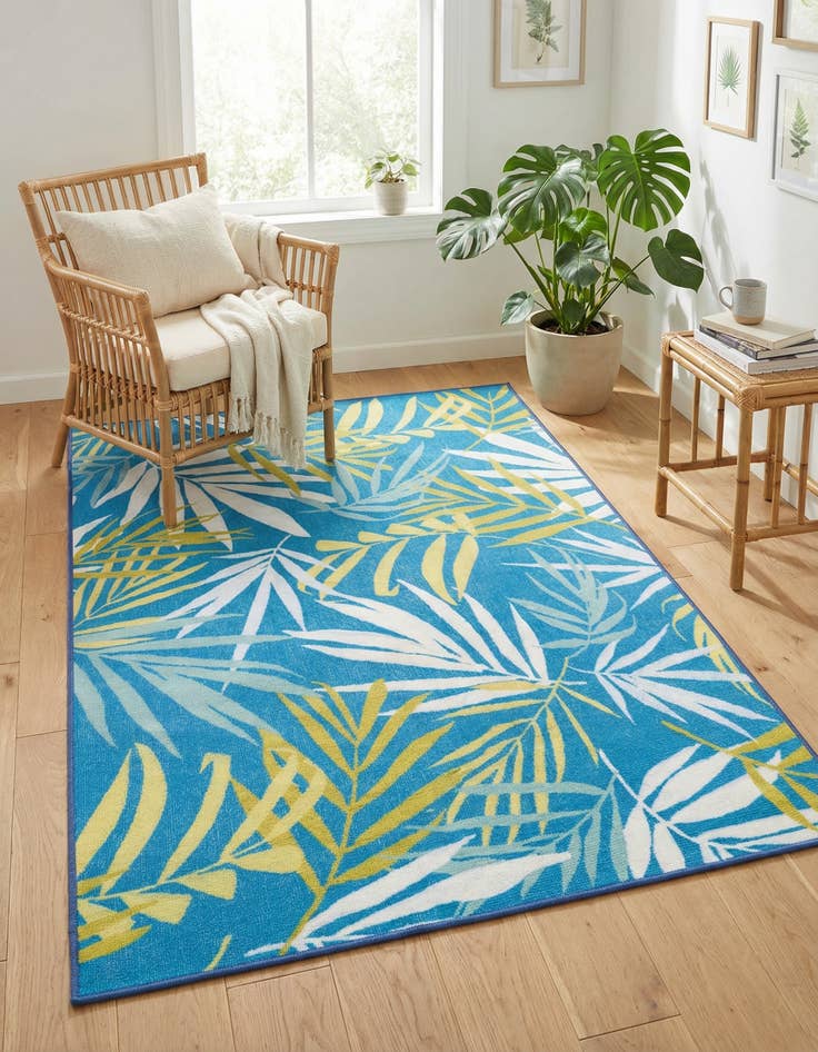 Detail image of 4' 1 x 6' 1  Washable Jill Zarin Caribbean Indoor / Outdoor Rug