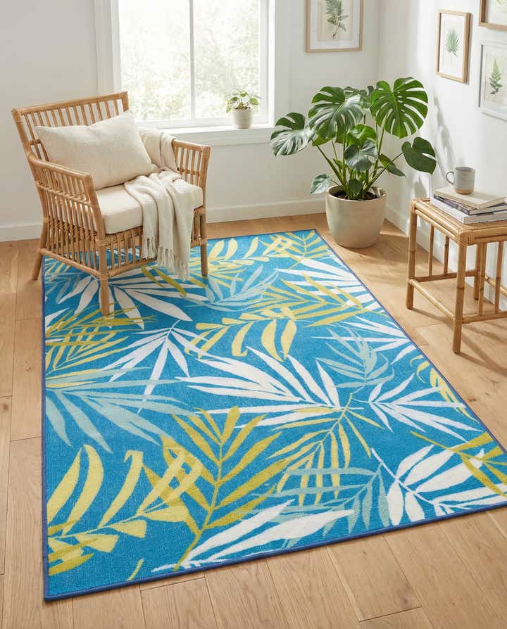 4' 1 x 6' 1 Easy-Clean Jill Zarin Caribbean Indoor / Outdoor Rug