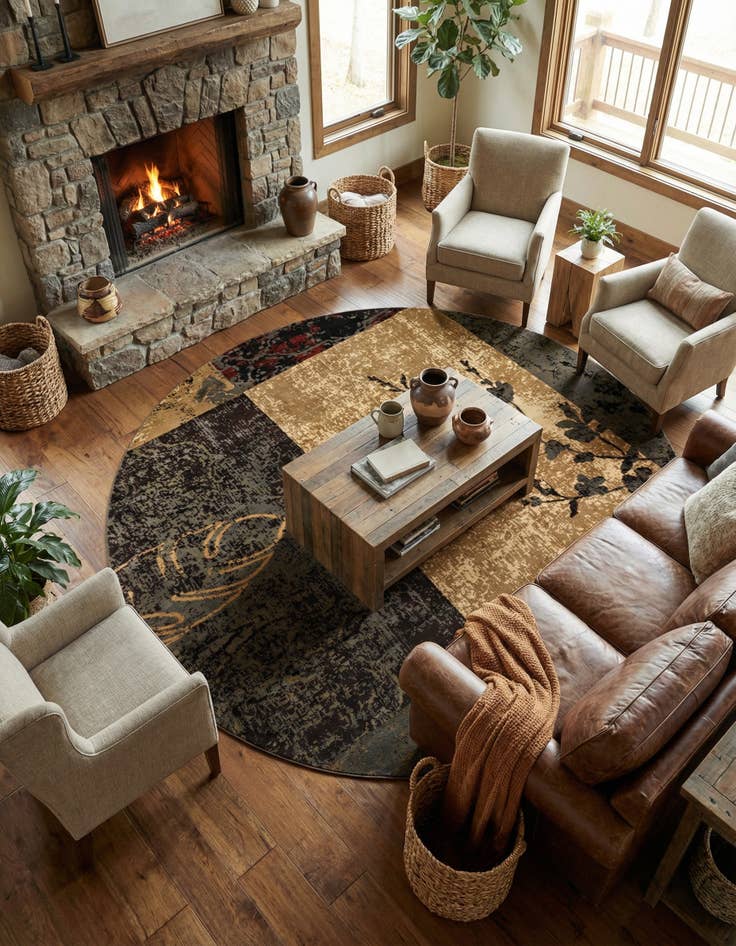 Detail image of 10' x 10' Coffee Shop Round Rug