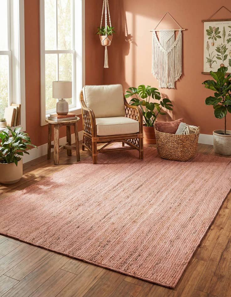 Detail image of 7' 1 x 10'  Hand Braided Jute Rug