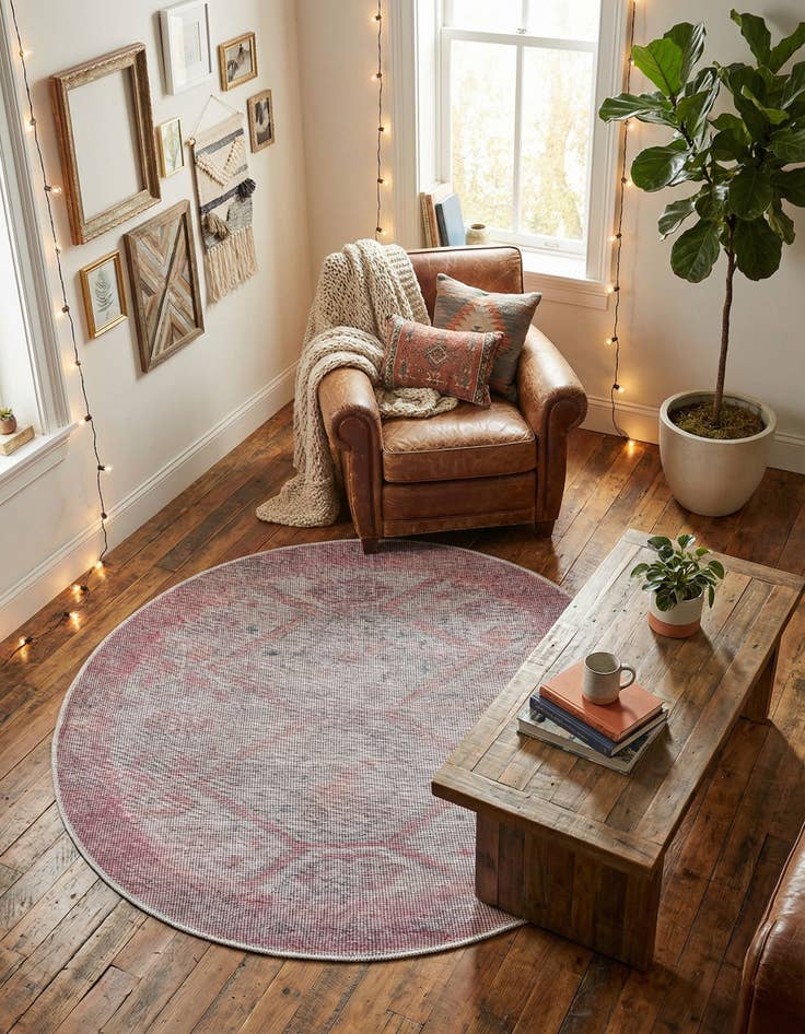 Detail image of 4' x 4' Washable Sisu Round Rug