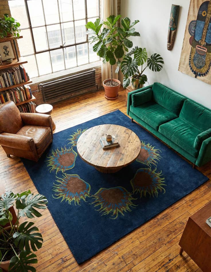 Detail image of 7' 6 x 7' 6 Luna Square Rug