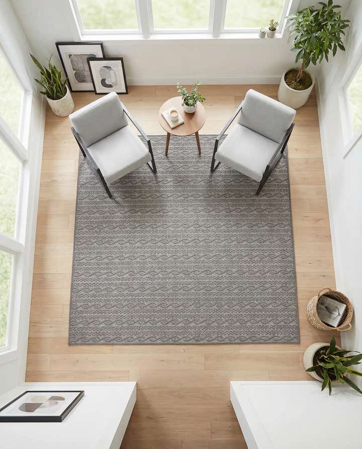 6' x 6' Easy-Clean Modern Indoor / Outdoor Square Rug