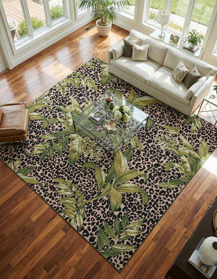 10' x 10' Easy-Clean Botanical Indoor / Outd...