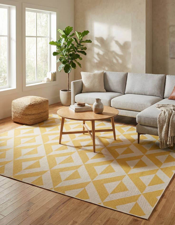 Detail image of 7' 10 x 7' 10 Washable Jill Zarin Napa Indoor / Outdoor Square Rug