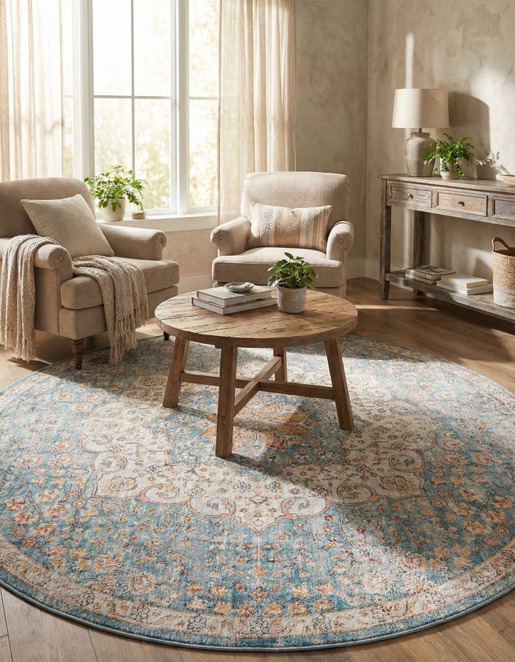 Detail image of 7' x 7' Newport Round Rug