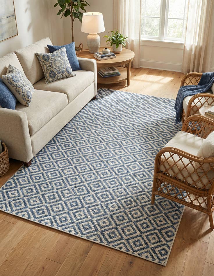 Detail image of 5' 3 x 8' Washable Jill Zarin Costa Rica Indoor / Outdoor Rug