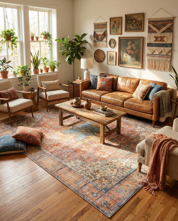 Detail image of 9' x 12' Washable Timeless Rug