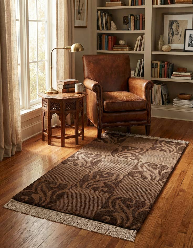 Detail image of 2' 8 x 4' 11 Hand Knotted Darya Wool Rug