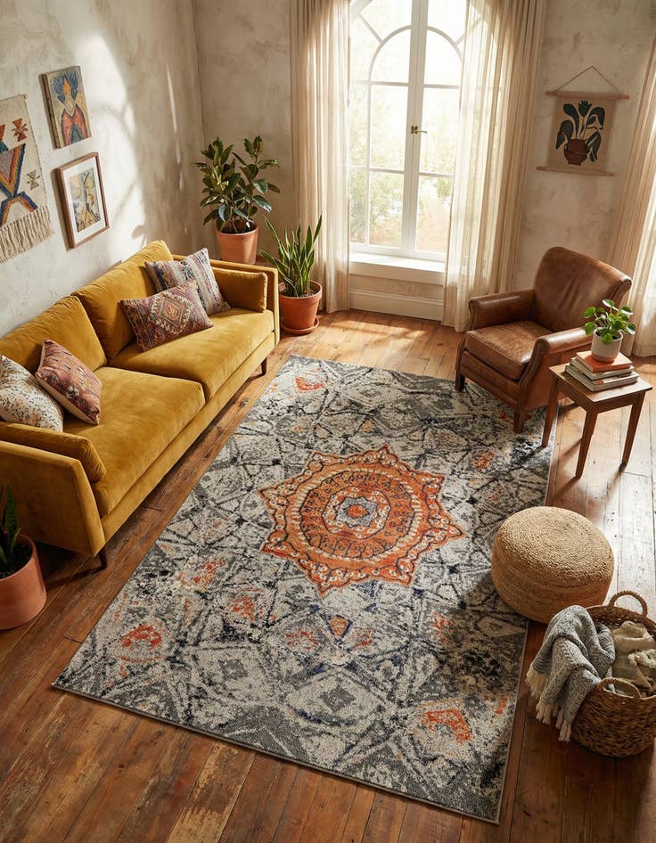 Detail image of 5' x 8' Washable Carnevale Rug