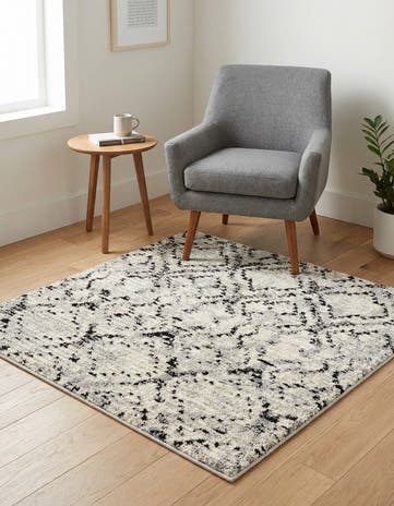 Ivory Tucson Square Rug