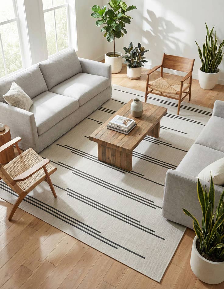 Detail image of 7' 10 x 10' Washable Modern Indoor / Outdoor Rug