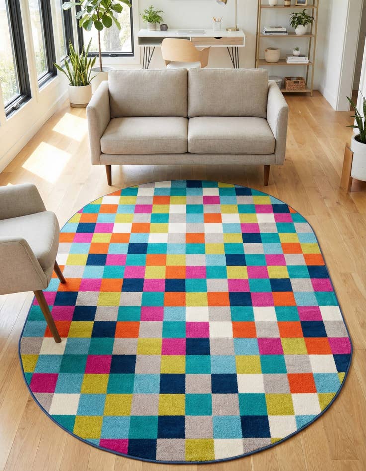 Detail image of 4' x 6' Azalea Oval Rug