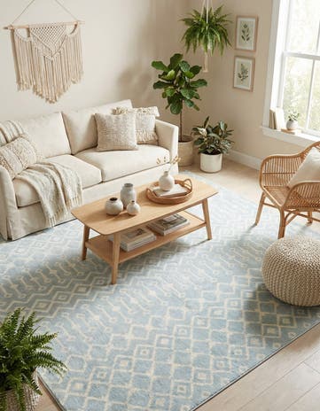 7' 10 x 7' 10 Kasbah Trellis Square Rug