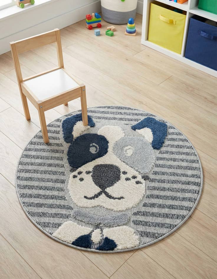 Detail image of 3' x 3' Whimsy Kids Round Rug