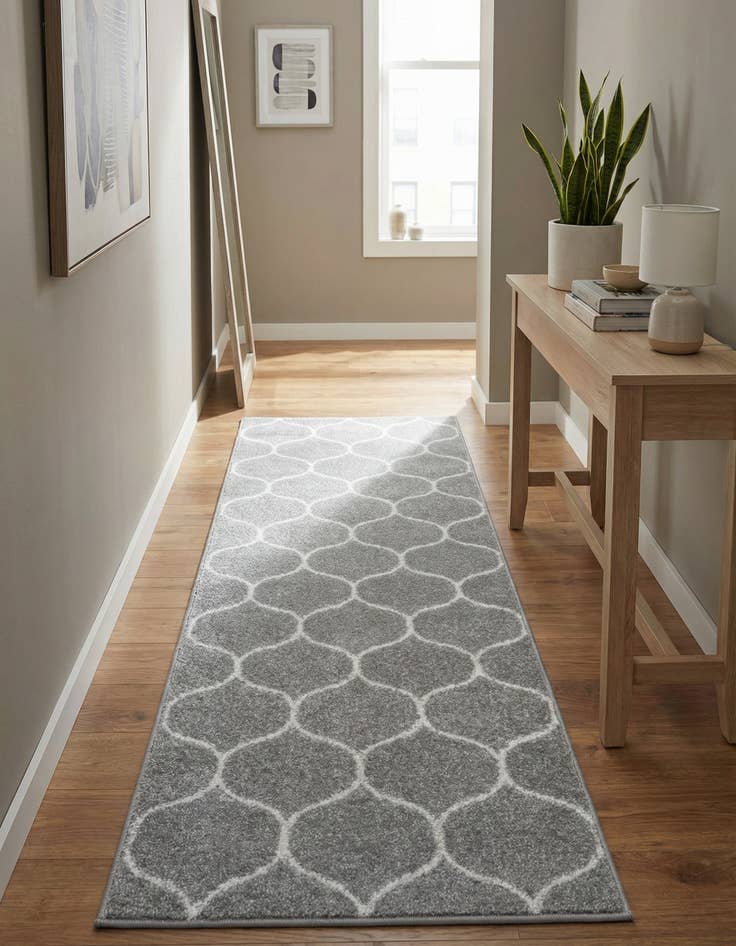 Detail image of 2' x 6' Lattice Frieze Runner Rug