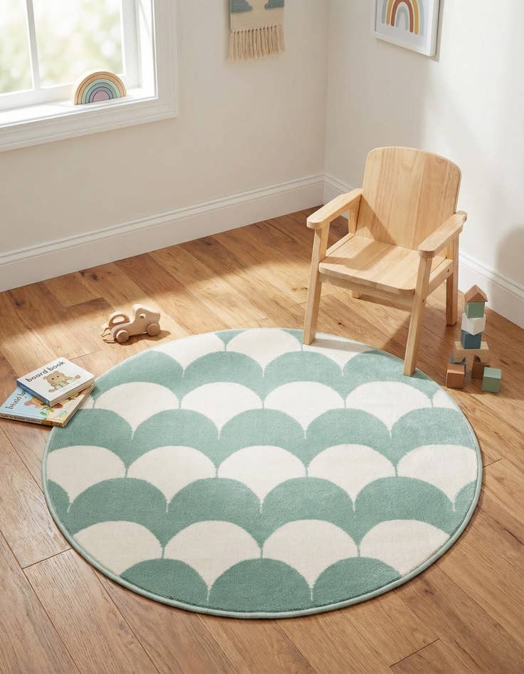 Detail image of 3' x 3' Whimsy Kids Round Rug