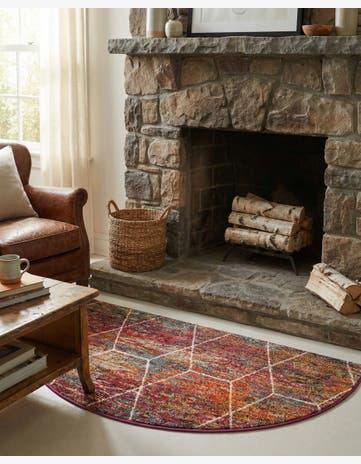 Lattice Frieze Hearth Rug