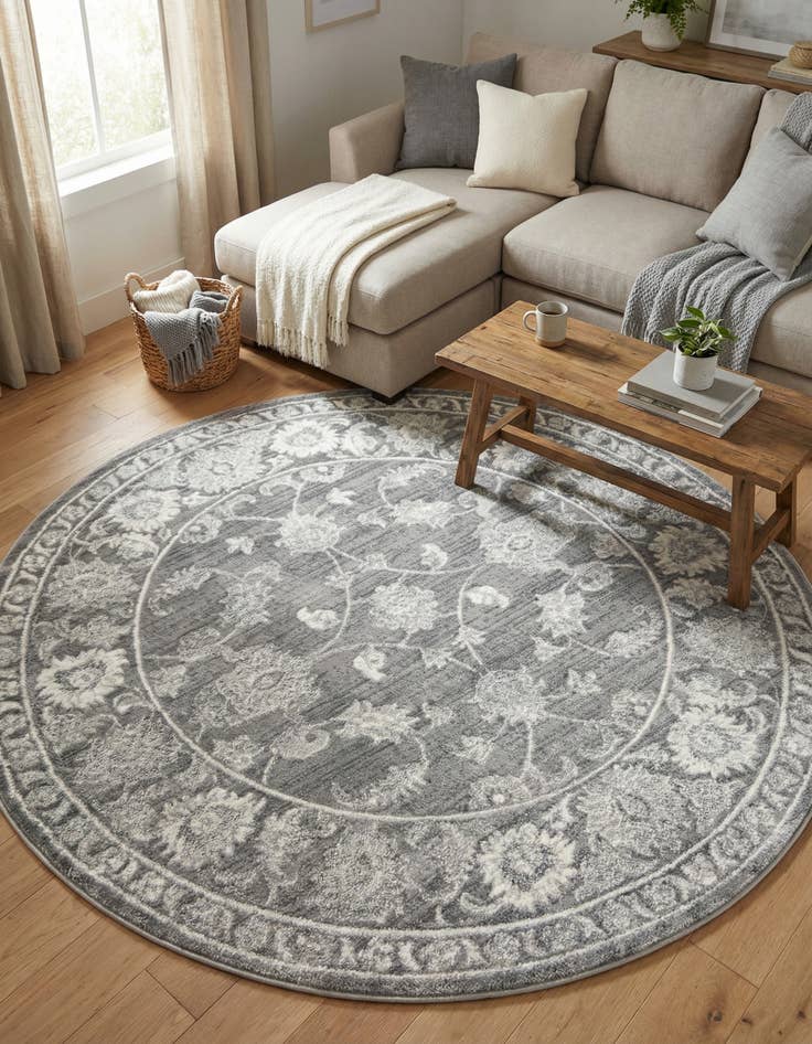 Detail image of 6' x 6' Boston Round Rug