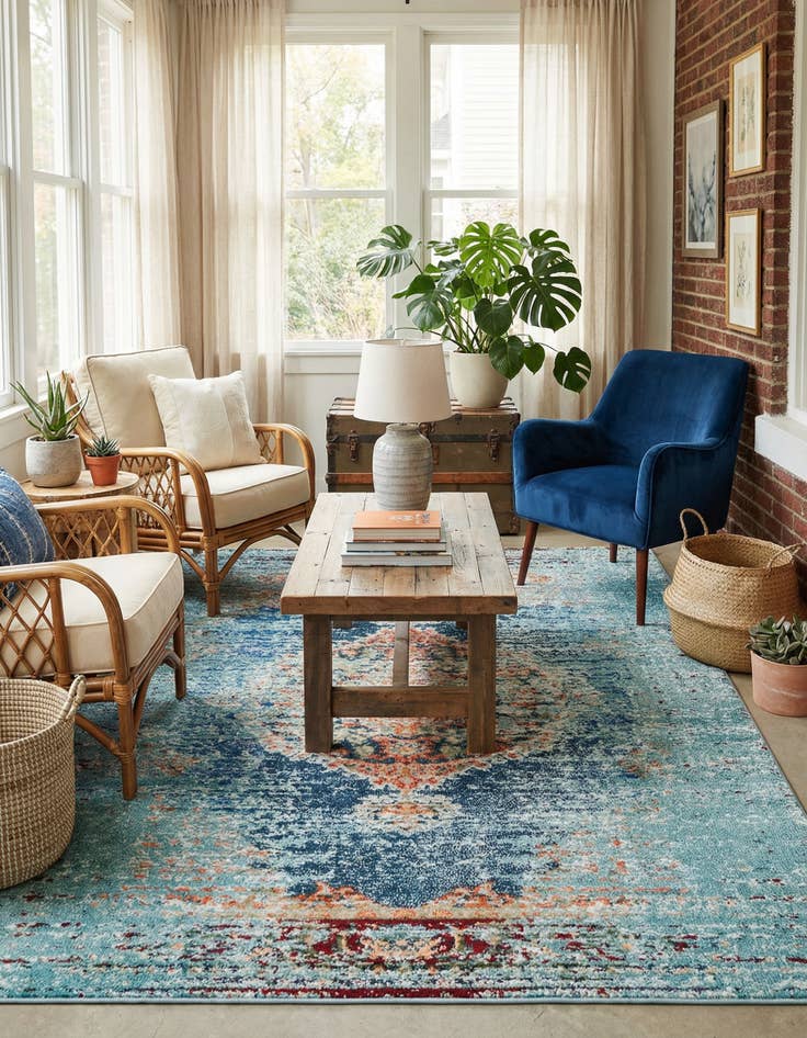 Detail image of 6' x 9'  Washable Arte Rug