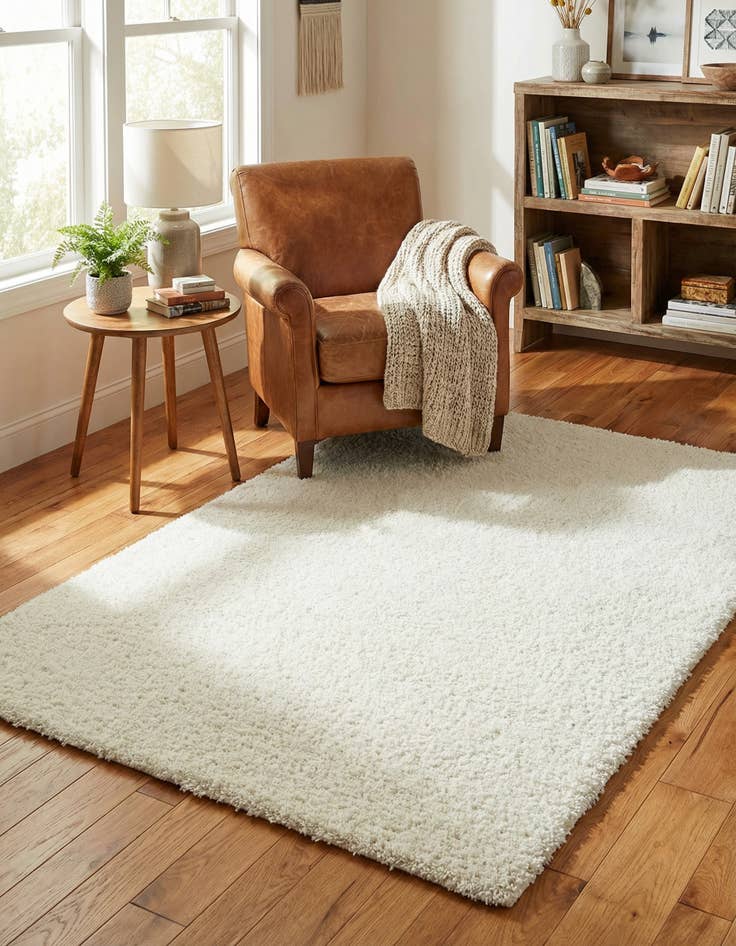 Detail image of  4' x 6' Solid Shag Rug