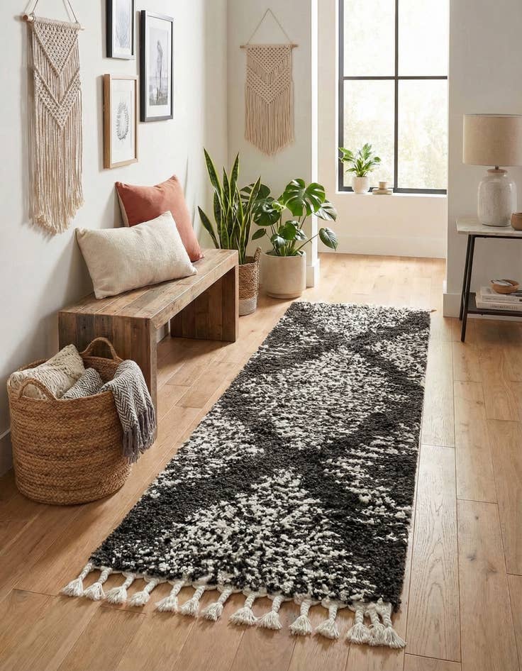 Detail image of 2' x 8' Serenity Shag Runner Rug