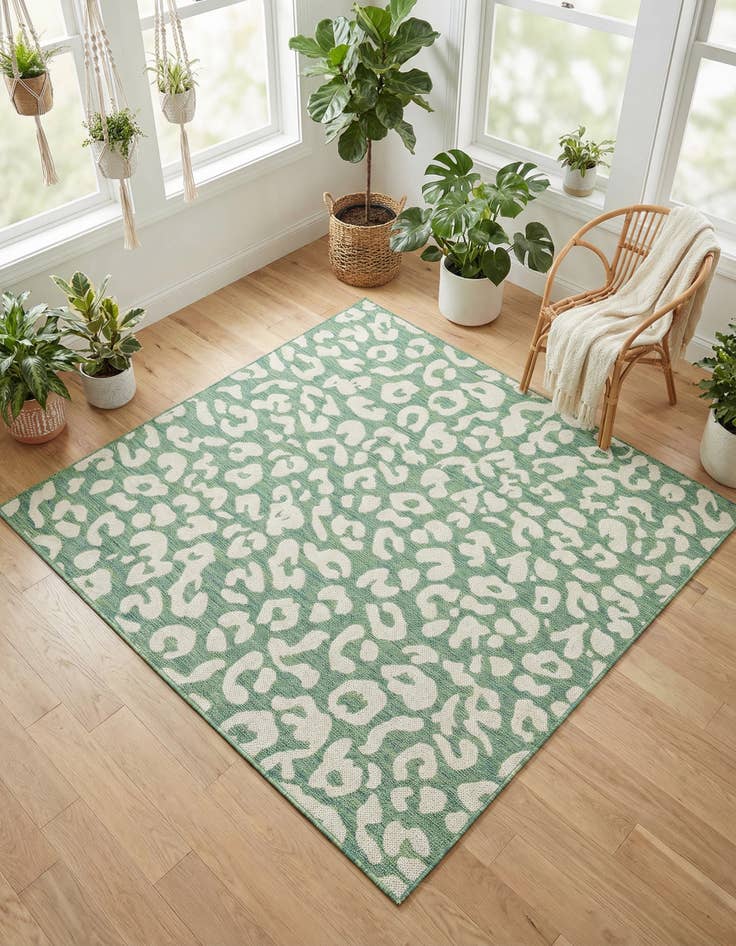 Detail image of 5' 3 x 5' 3 Washable Safari Indoor / Outdoor Square Rug