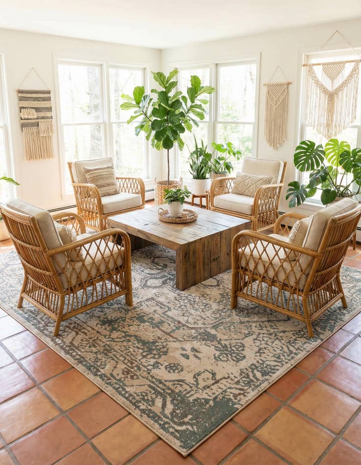 Detail image of  10' x 10' Mojave Square Rug