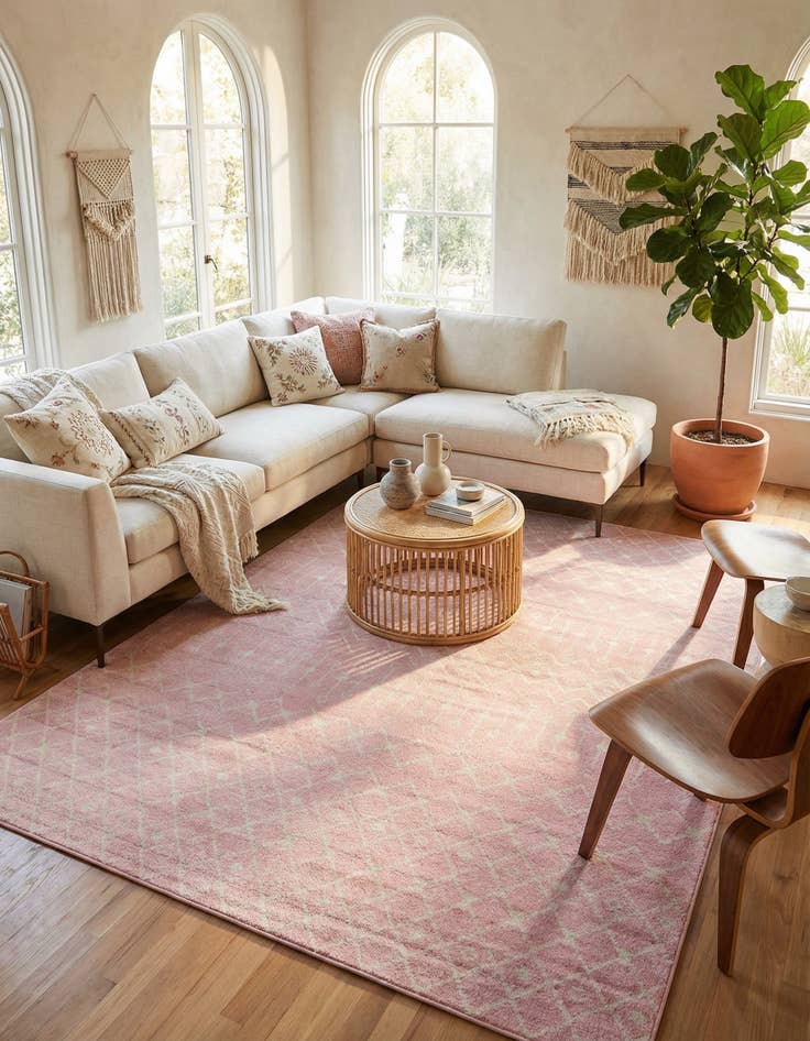 Detail image of  10' x 13' Moroccan Trellis Rug