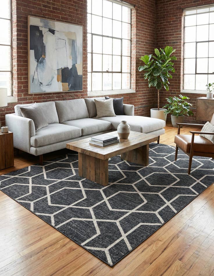 Detail image of  7' 10 x 10' Eco Trellis Rug